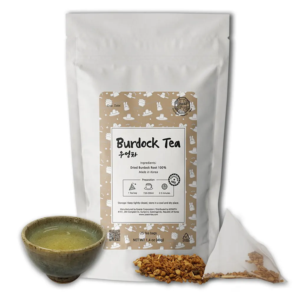 Корейский чай для похудения, чай из корней заусенцев в пирамиде, чайные пакетики с треугольным фильтром, Сделано в Корее