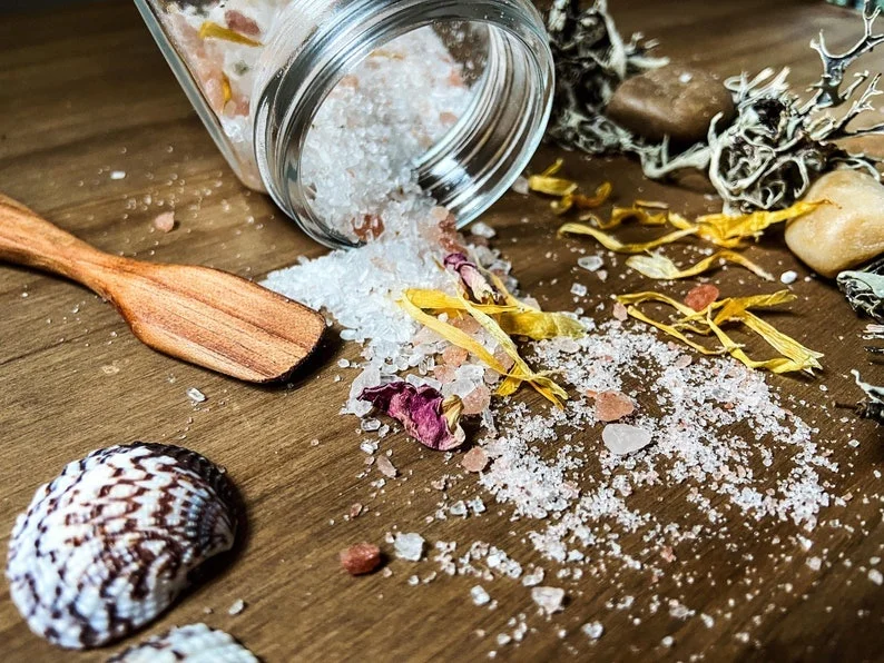Соли для ванны на заказ розовая веганская Лаванда замачивание ароматерапия соль с сушеными цветами