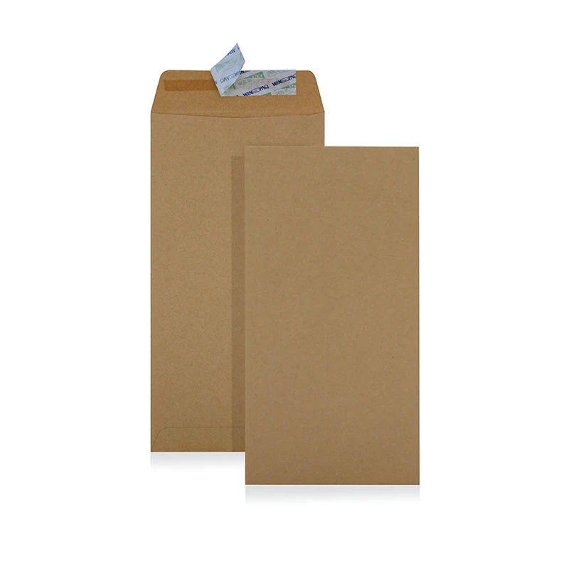 Kraft Pocket Envelope 80gsm Manila paper DL size with peel & seal