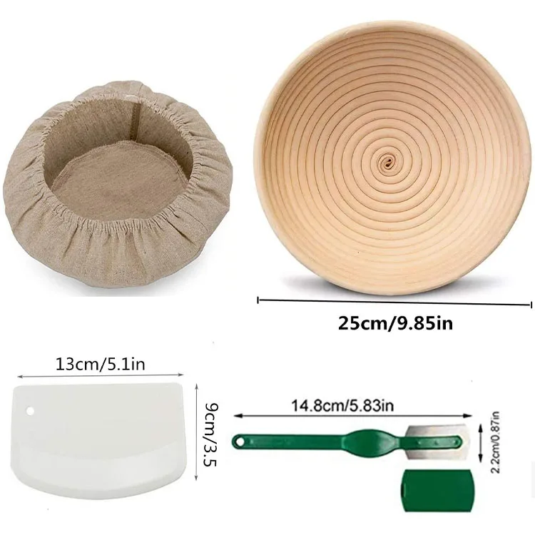 Eco-friendly Large Round Rattan Banneton bread proofing basket in Vietnam Wholesale