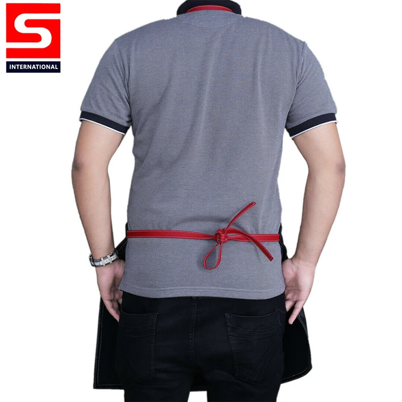  Регулируемый односторонний нагрудник разноцветные хлопковые парикмахерские рабочие фартуки по заводской цене