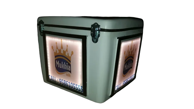 HEAVY DUTY LED SCOOTER DELIVERY BOX FOR BIKES MOTORCYCLE SCOOTERS CARRYING FOOD, VEGETABLES, GROCERY, COURIER, PIZZA ETC