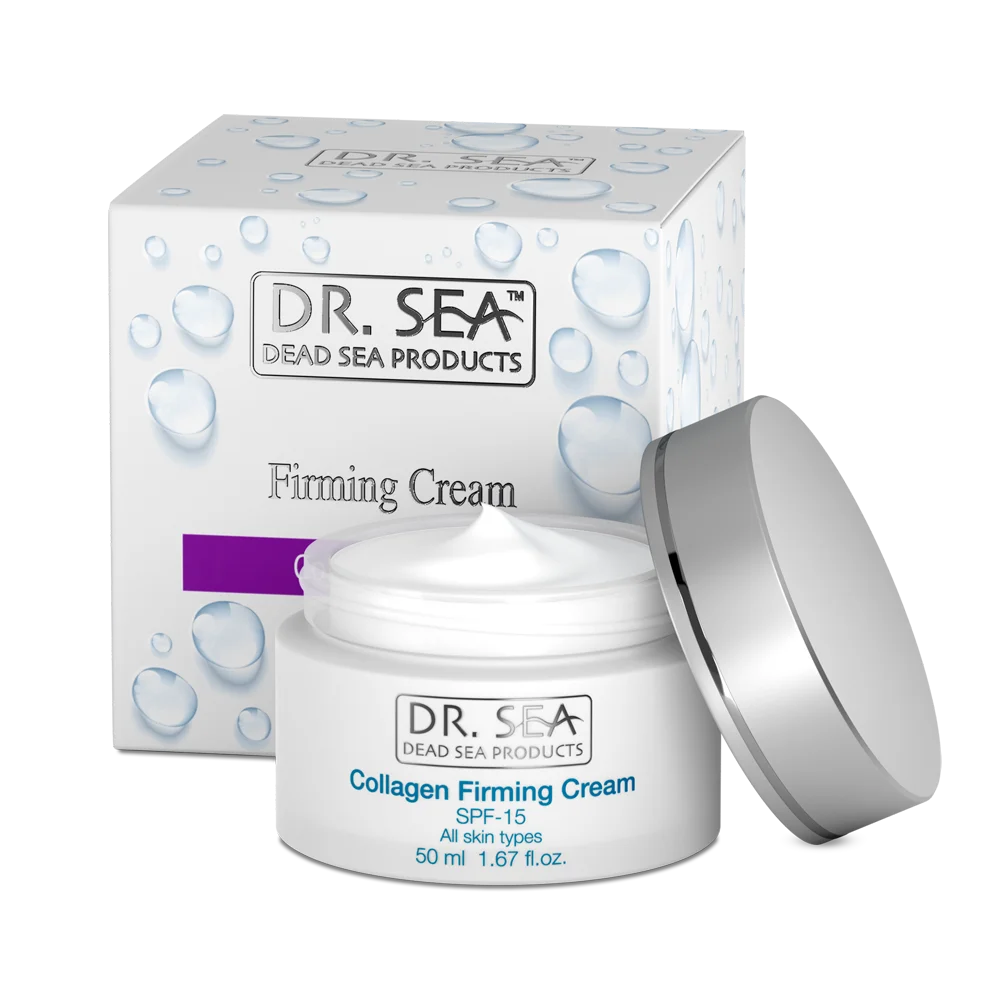 Укрепляющий крем Dr. Sea с коллагеном, SPF 15-подтягивающий и укрепляющий крем с овощным коллагеном и минералами Мертвого моря для всех типов кожи