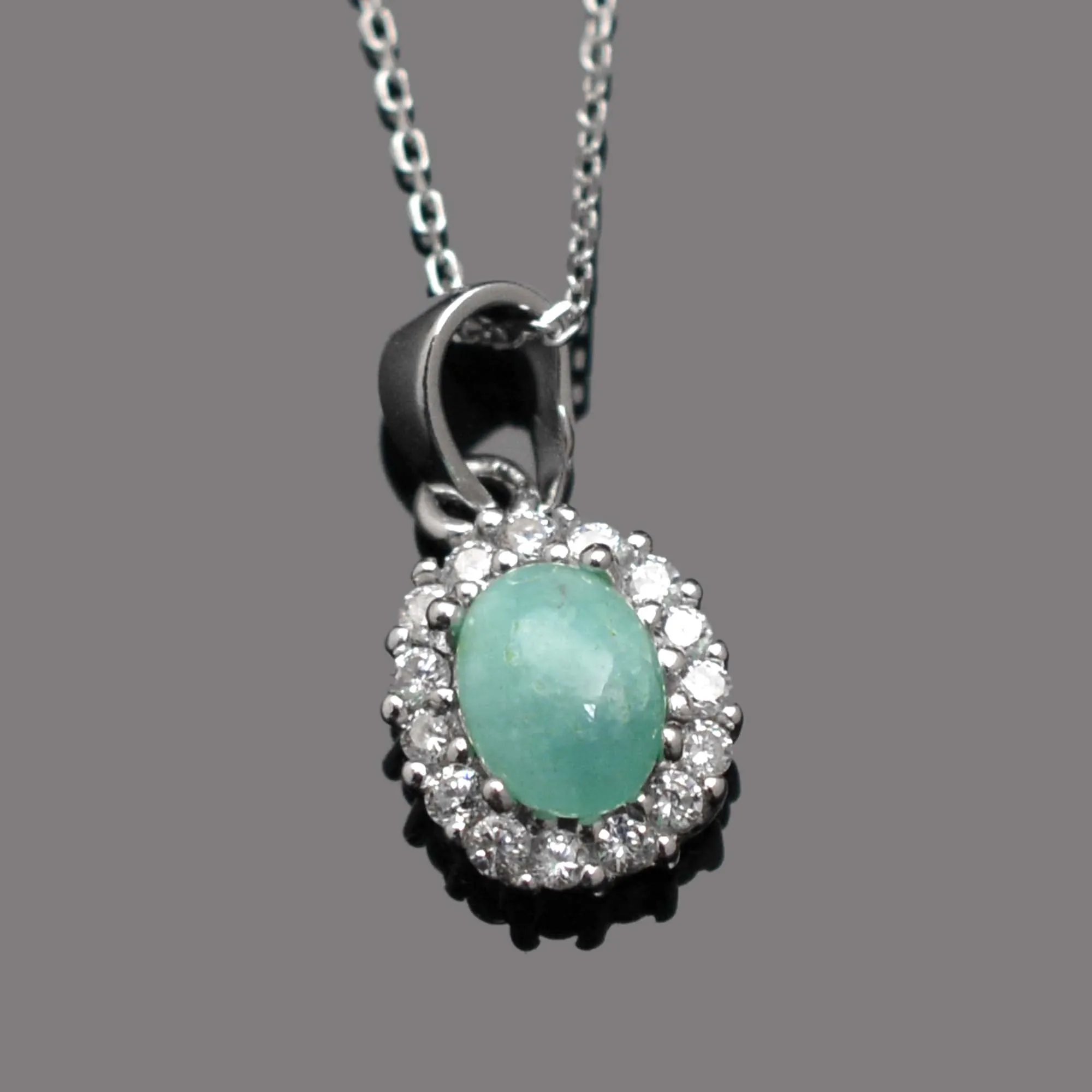 Factory price jewelry wholesale Natural Amazonite 925 Sterling Silver Pendant Necklace Ring Earring Jewelry Set For Women