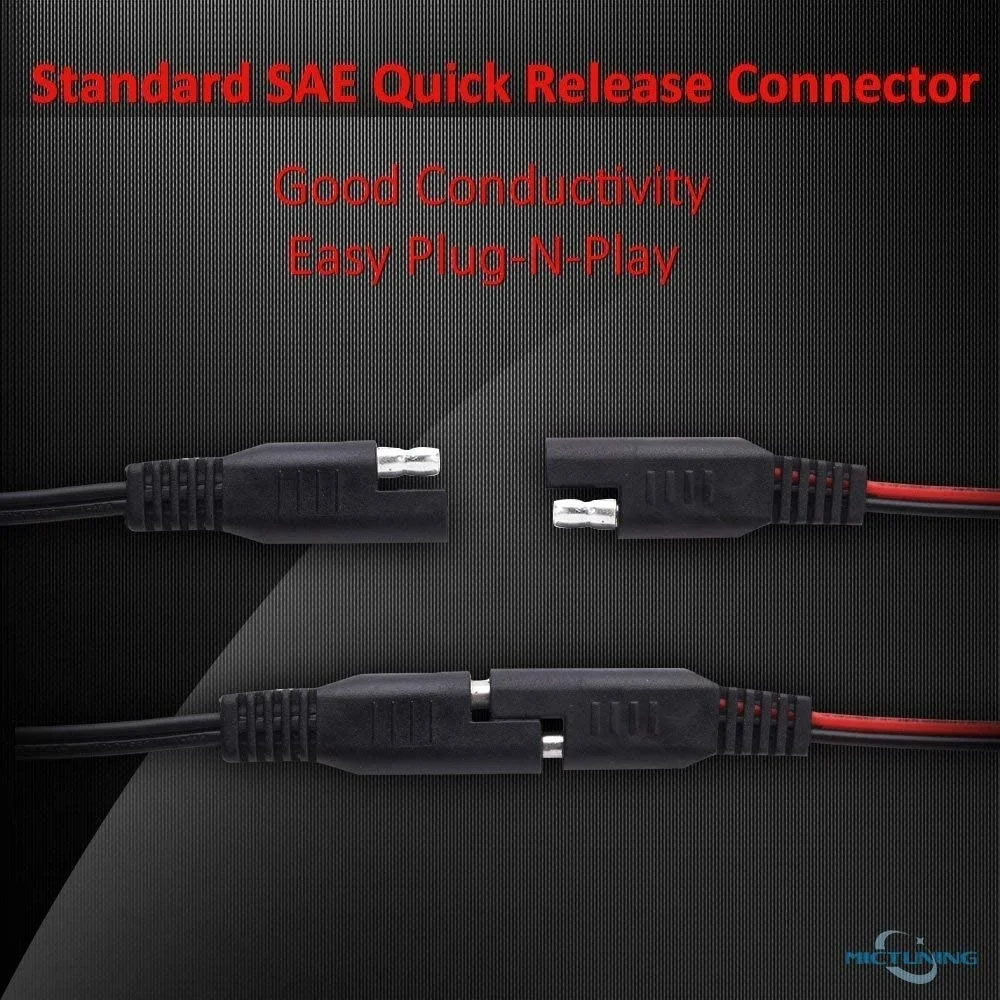 MICTUNING Quick Fast 2.1A Port SAE to USB Cable Adapter 12v 24v Led USB Charger Motorcycle usb Charger