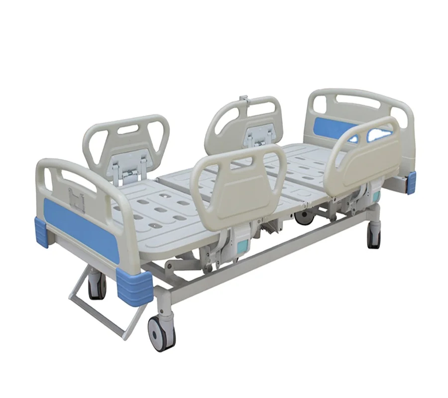 Manufacture full 5 3 functions  electric hospital manual bed for sale certified ICU manual electric hospital bed