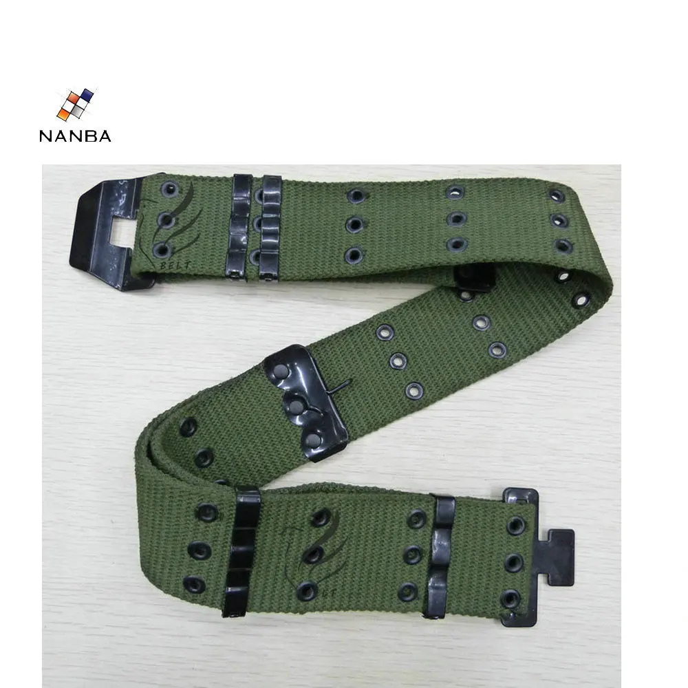 OEM Design Manufacture supply hot transfer camo polyester nylon army military belt