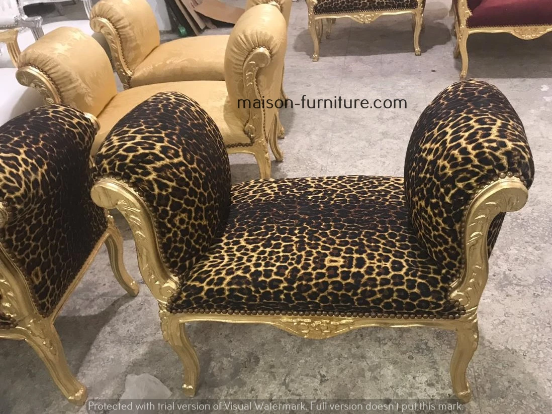 Gold Baroque stool