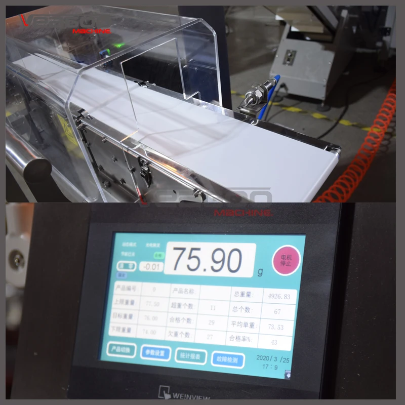 Professional manufacture dynamic weight platform tablet metal detector cost machine