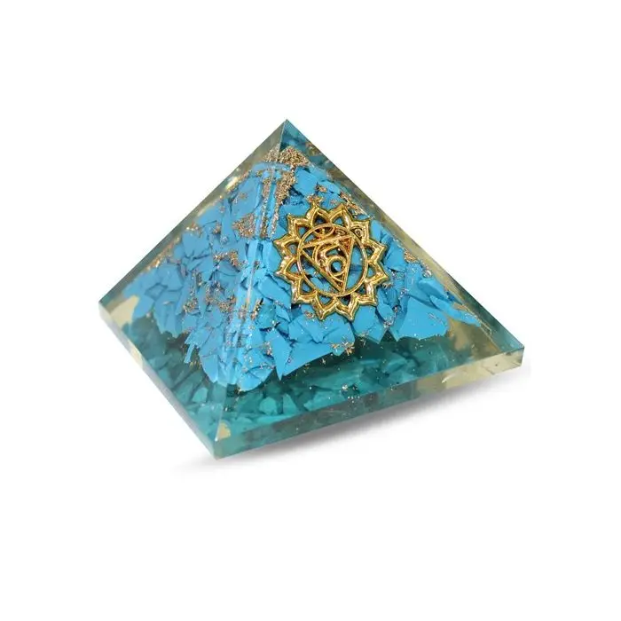 Premium quality Turquoise Orgone Pyramid Buy Online From Orgone Export
