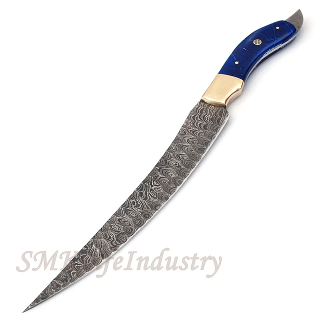 High Quality Custom Folded Layers Damascus Steel Fillet kitchen Fishing knife