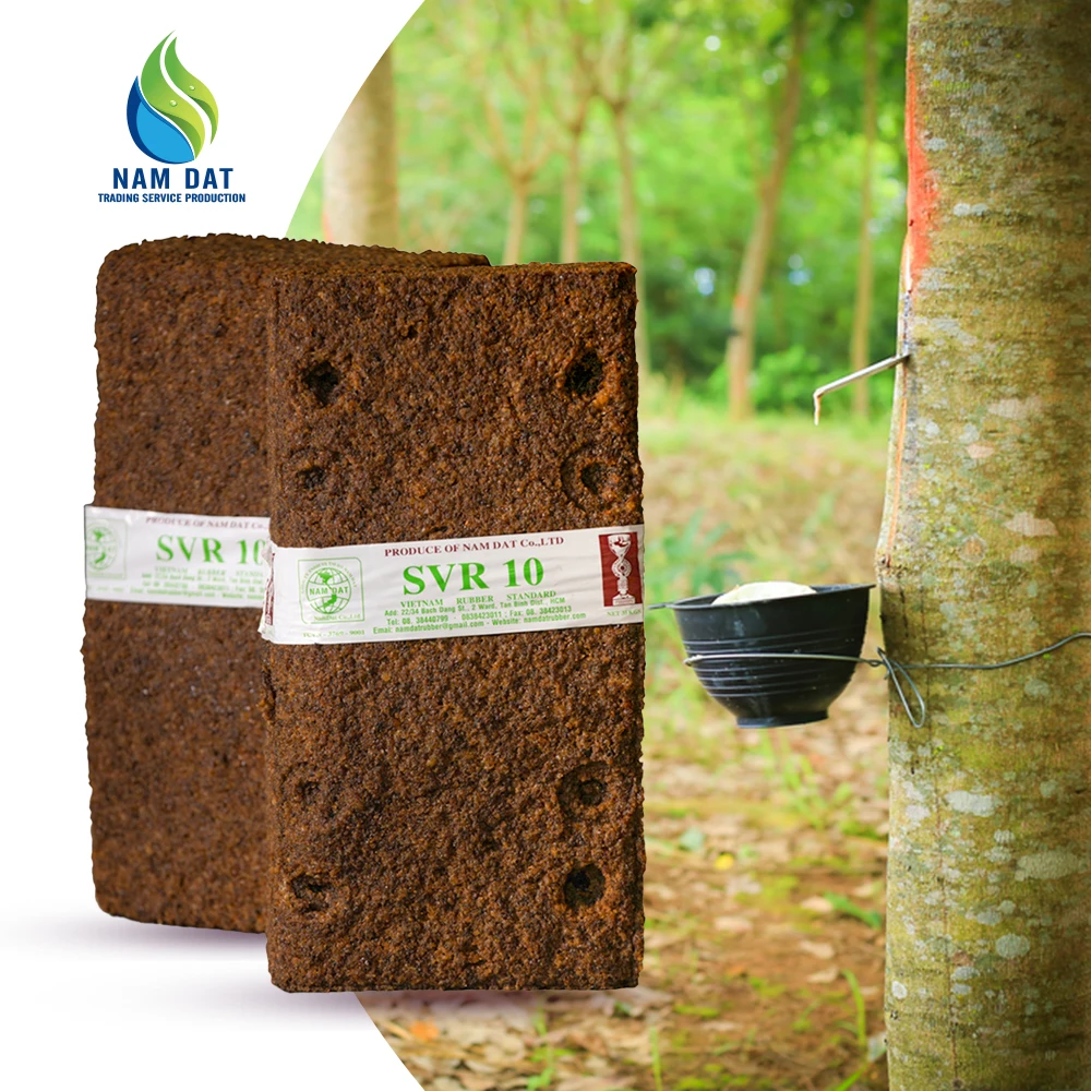 New Surface Friction Multiple Purposes Flexible Natural Material Rubber SVR 10 (TSR 10) With Brown Color