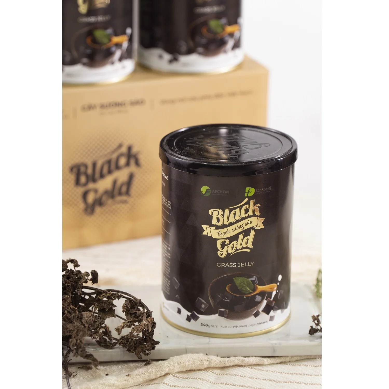 Black Gold Grass Jelly for All Age Top Quality Mesona Can (Tinned) Normal Taste