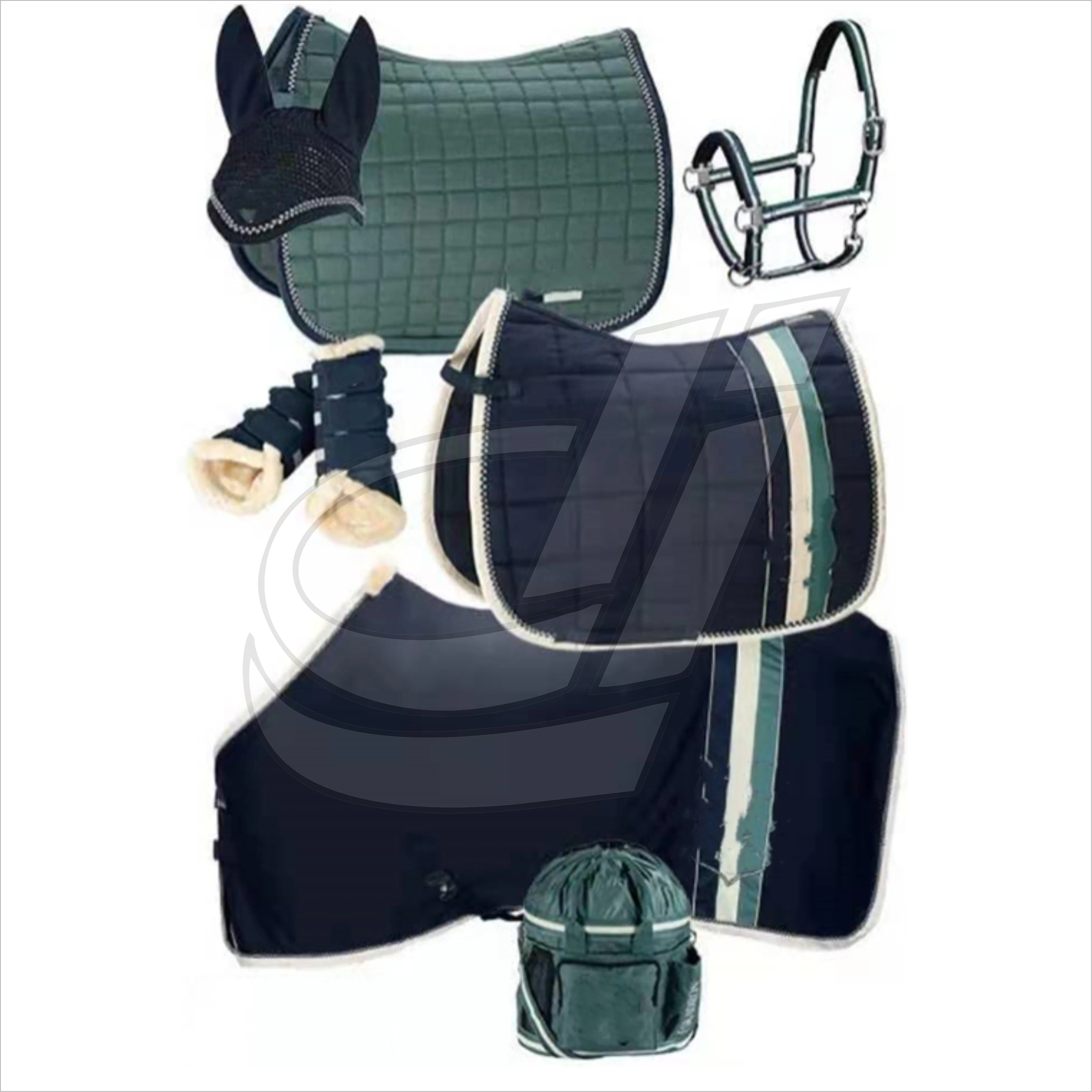 Nylon Oxford Breathable Waterproof Winter Sporting Event Stable Half horses equestrian numnah Horse Saddle Pad for Horse