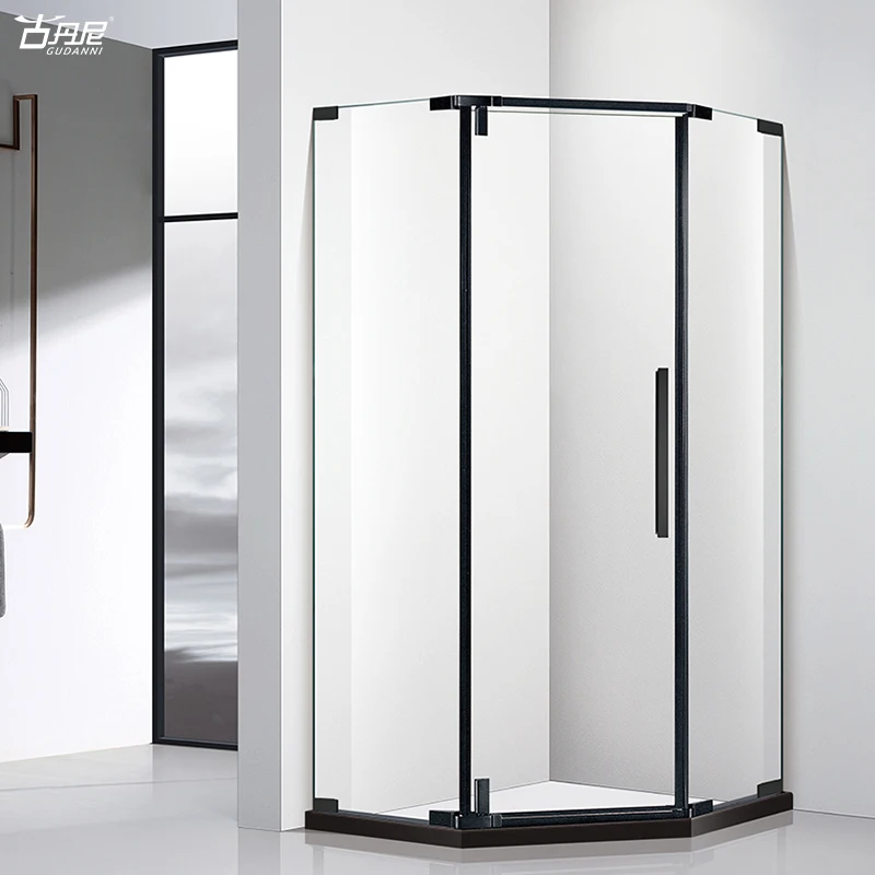 GUDANNI Waterproof tempered glass shower room enclosure bathroom square folding door