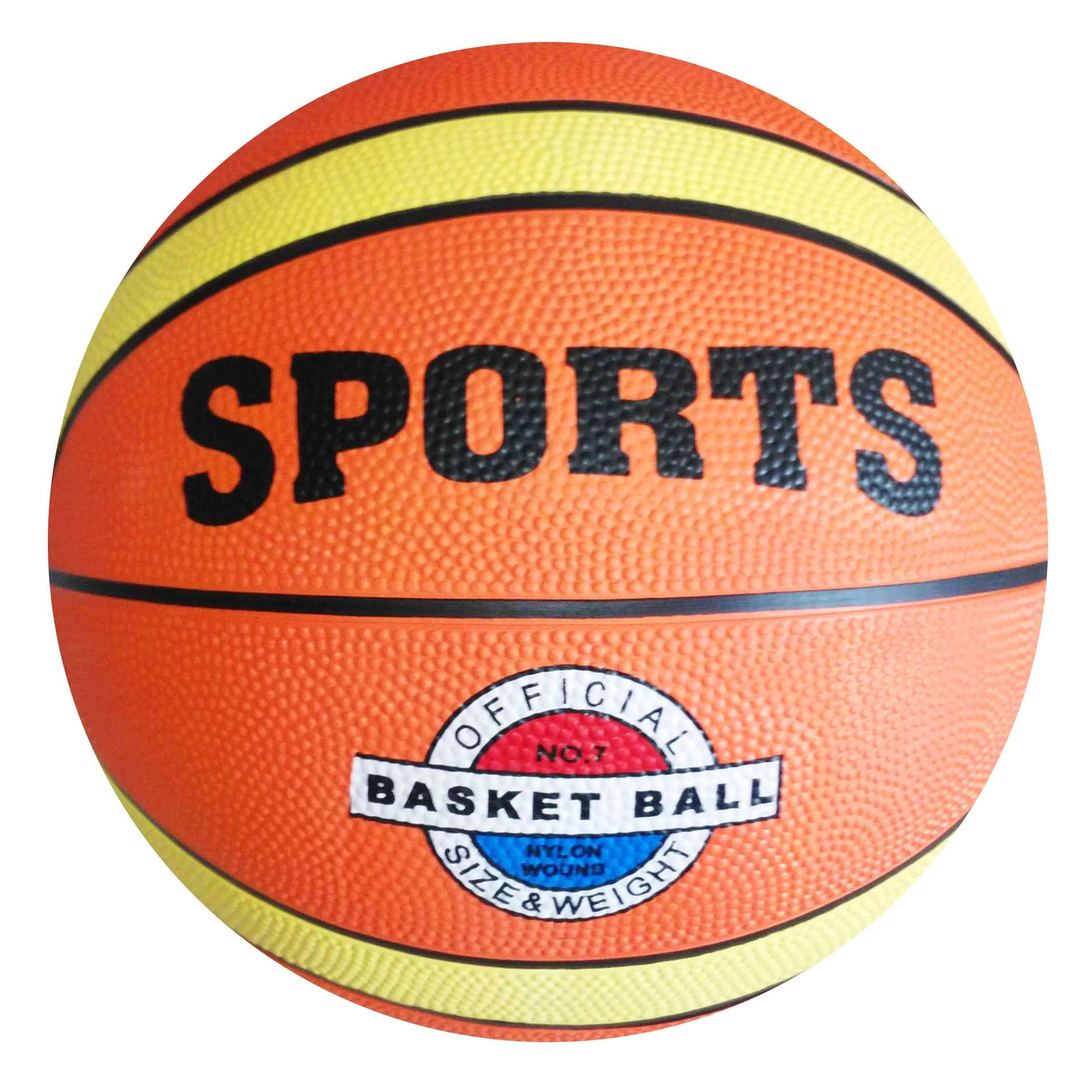 High Quality rubber Official Size 5 6 7 Basketball China, Custom Logo orange Basketball For Training