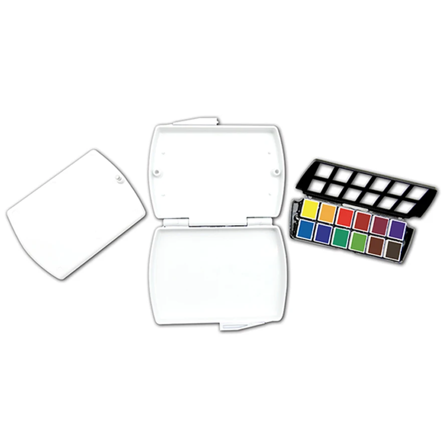 Mijello Triple Pans Watercolor Art Set 12, 24,48  colors, Watercolor Palette with Three Innovation Features