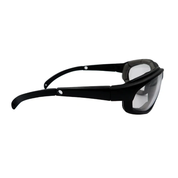ANSI Z87.1 hot selling eye protective glasses with adjustable elastic strap and EVA foam inner frame for industrial