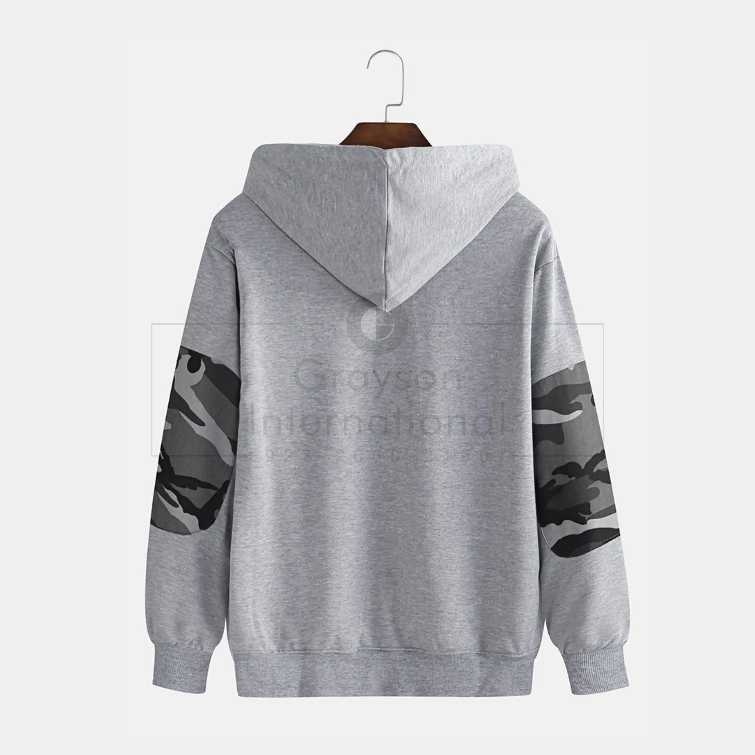 Custom logo 280gsm high quality plain pullover sweatshirts oversized drop shoulder blank hoodies for men by grayson sports