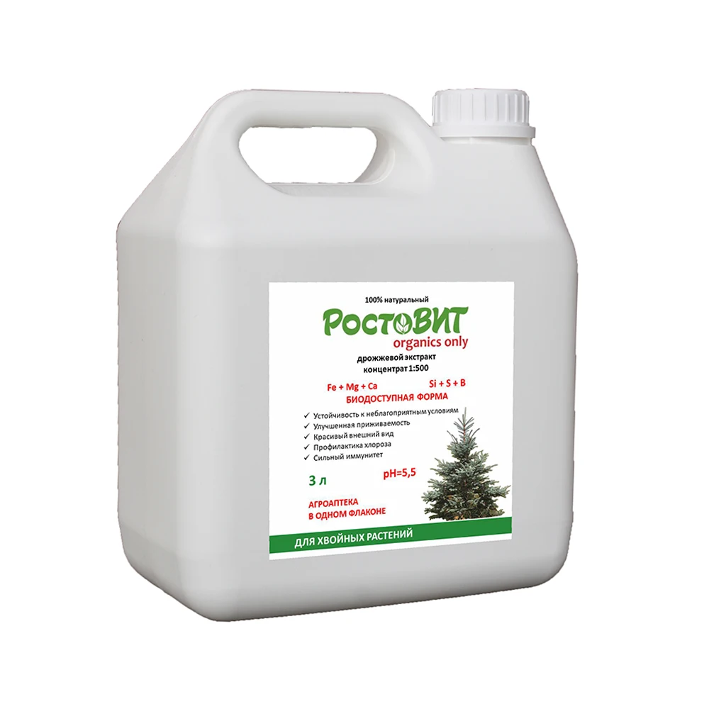 RostoVIT 3L Liquid organic fertilizer stimulant for coniferous plants natural stimulant for organic farming yeast extract
