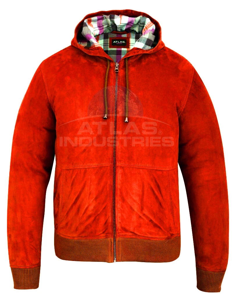 
Winter Jacket Woman made with High Quality Lamb Skin Suede Leather and Japanese Zippers - Atlas Industries 