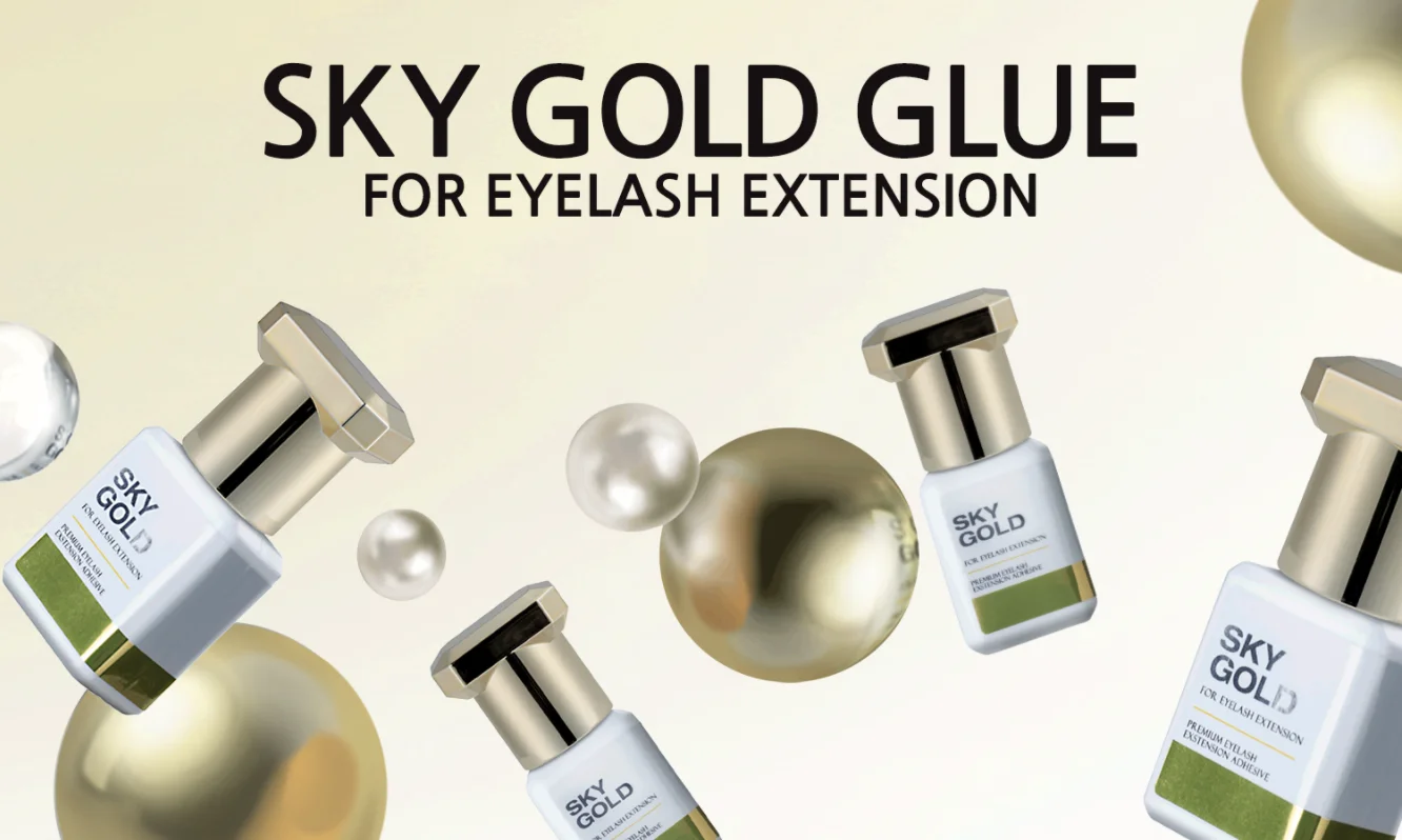 The Best Black Sky Glue Gold for Eyelash Extension for False Eyelashes Private Label Adhesive