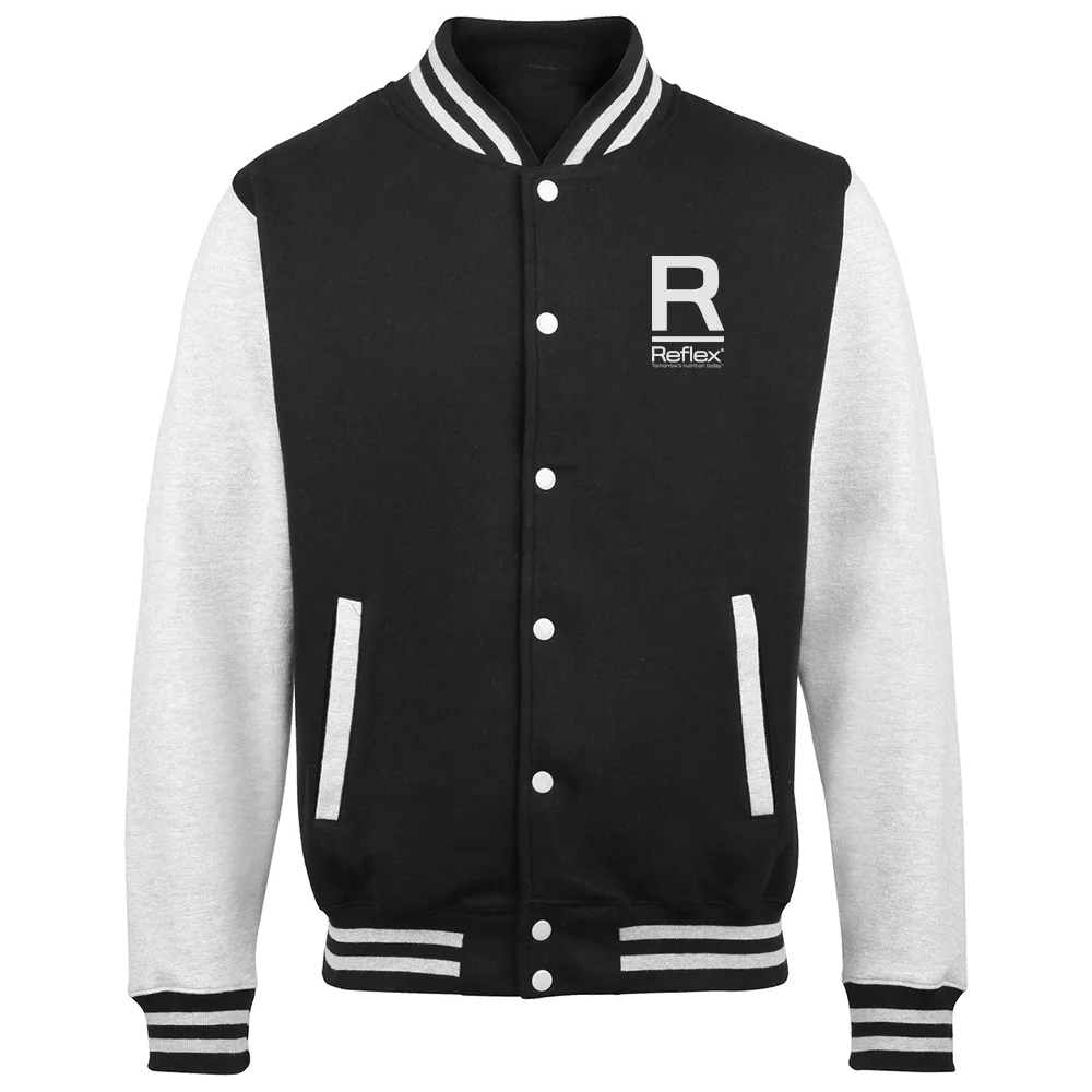 Black Red Varsity Jacket Letterman Baseball Jacket with Customized Logo and Style