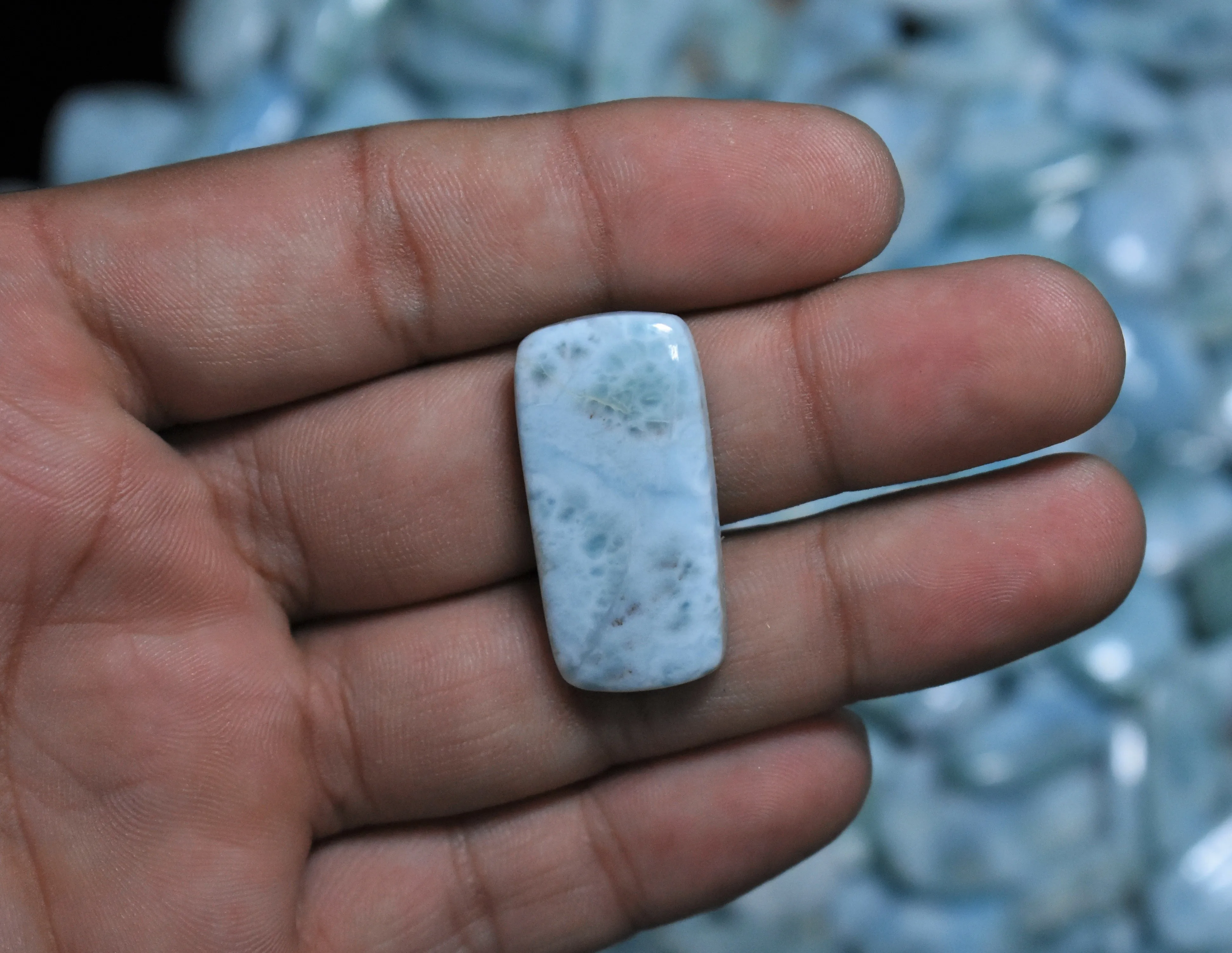  Натуральный голубой Ларимар кабошон разных форм все размеры Синий драгоценный камень для ювелирных изделий