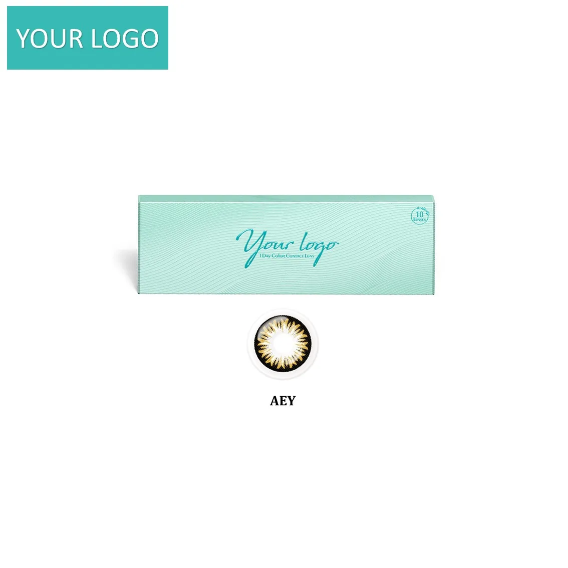 Hot Sale Private Label Comfortable Design Luxury Series Super Thin Gold Black 1-Month Color Contact Lenses