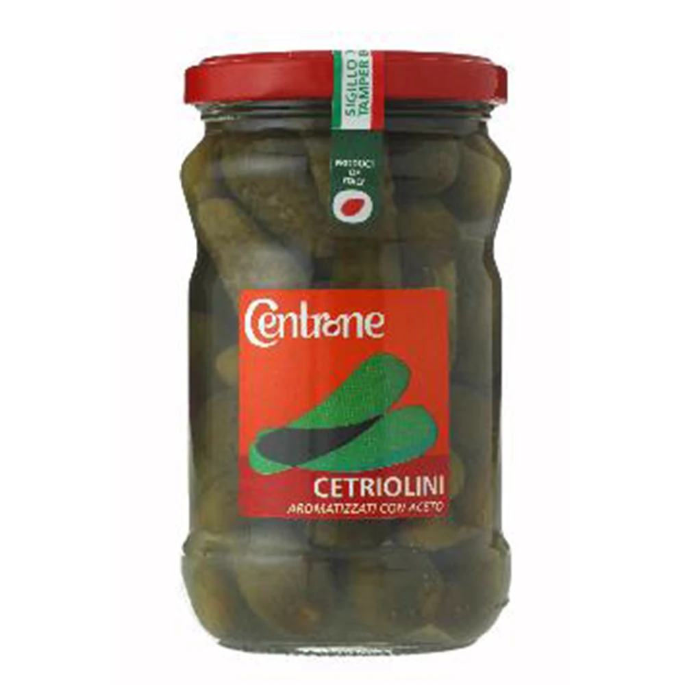 Centrone healthy products Best quality italian made pickle cucumber gherkin for condiments for RETAIL market