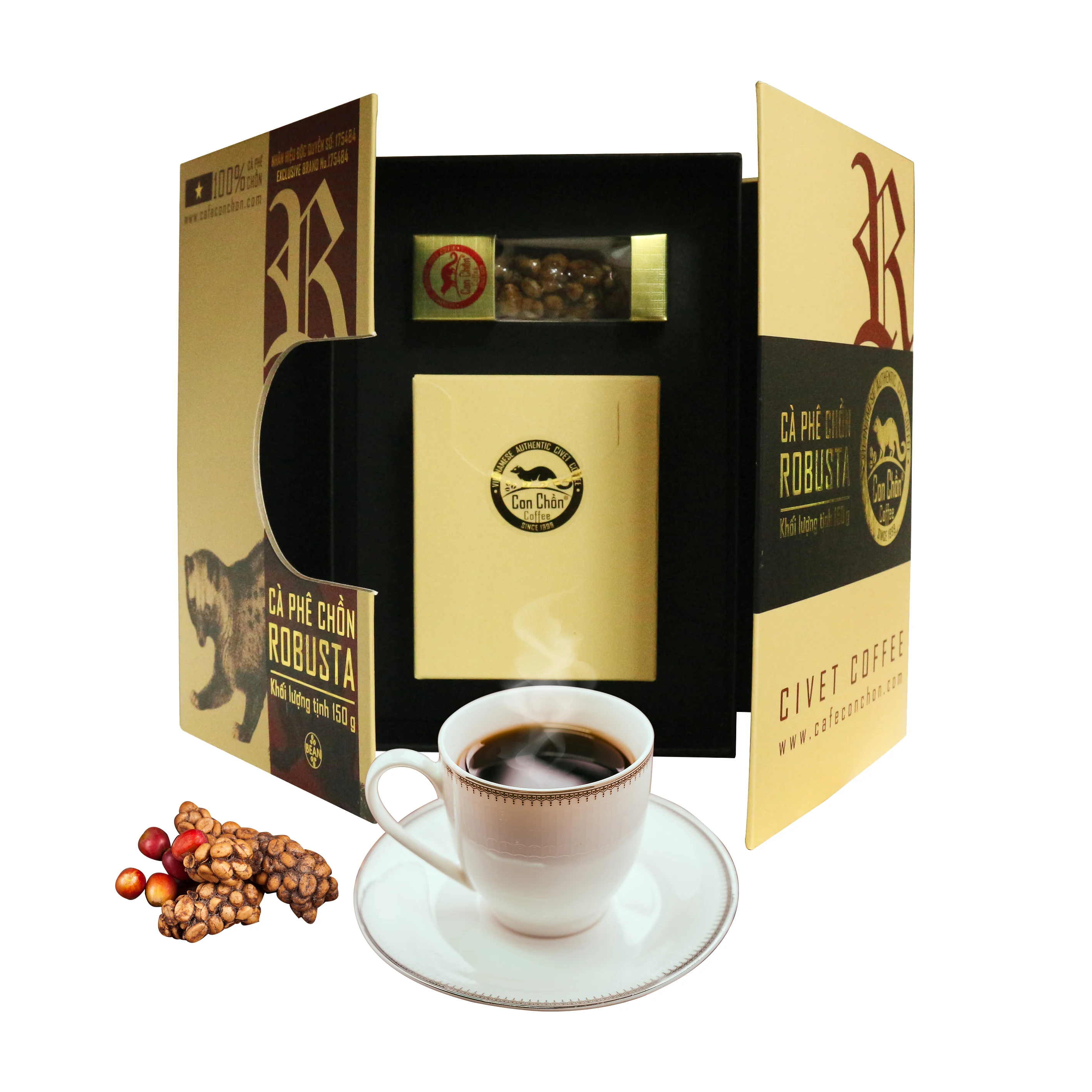 OEM, ODM, частная торговая марка «циветный кофе»-робуста 150 г аутентичный циветный кофе, вьетнамский продукт премиум, бренд HucaFood