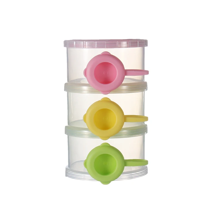 Hot-selling bpa-free 120ML 3 layers side open baby milk powder container food storage box
