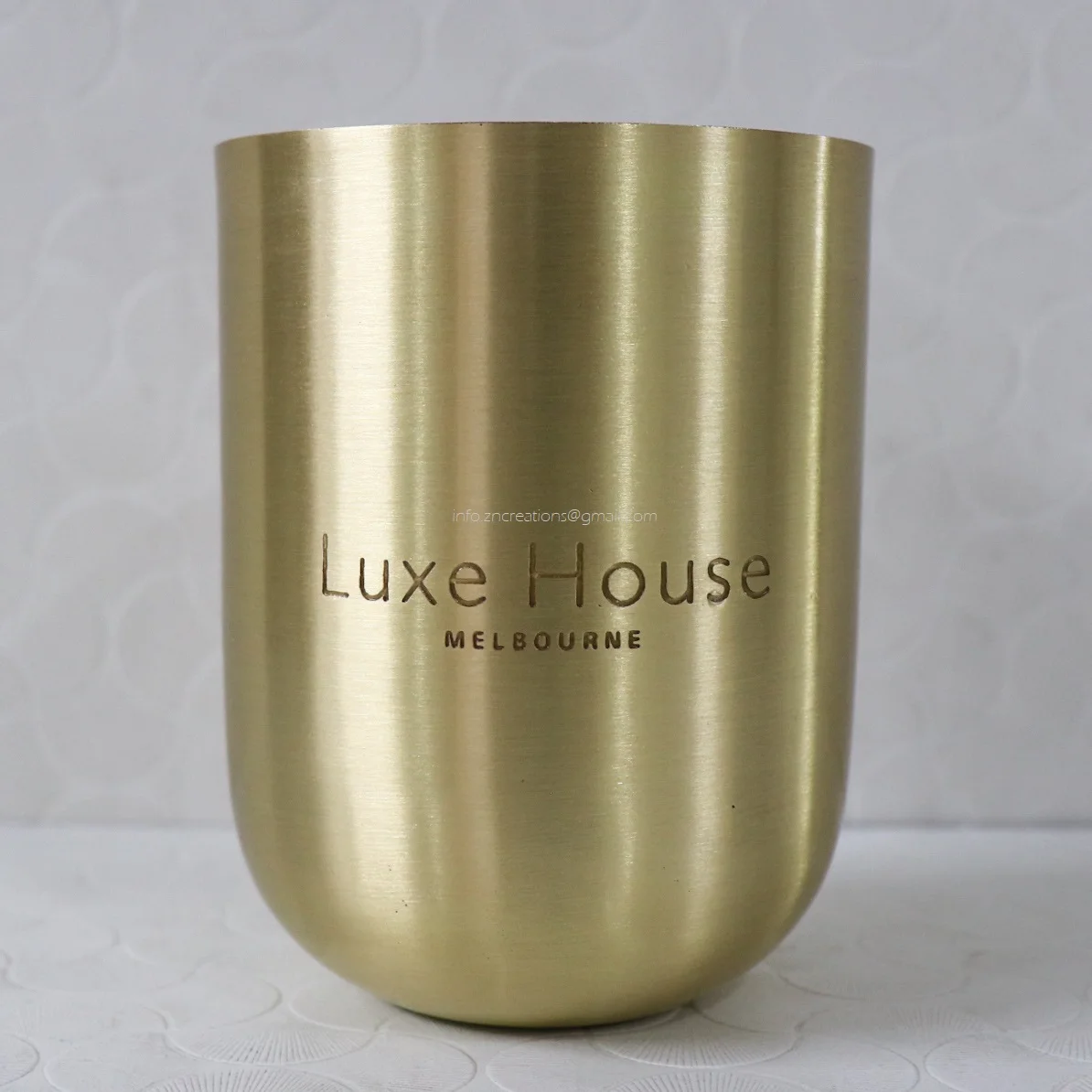 2021 New Designs Custom Brass Gold Candle Jar Empty Candle Jars for Candle Making Luxury Vessels Tin Containers with Lid