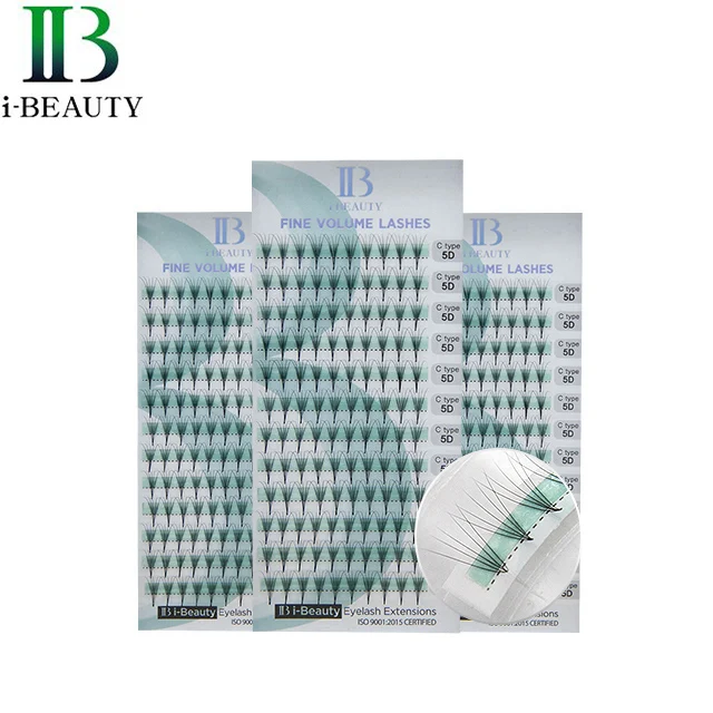 i-BEAUTY Eyelash Extension - Pre-made fan FINE VOLUME LASHES 5D C type Wide Version ibeauty  korea