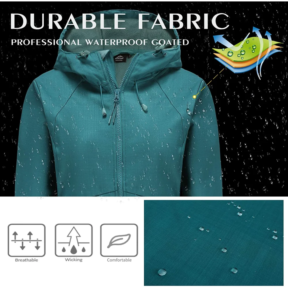 women soft shell jacket with hoodie