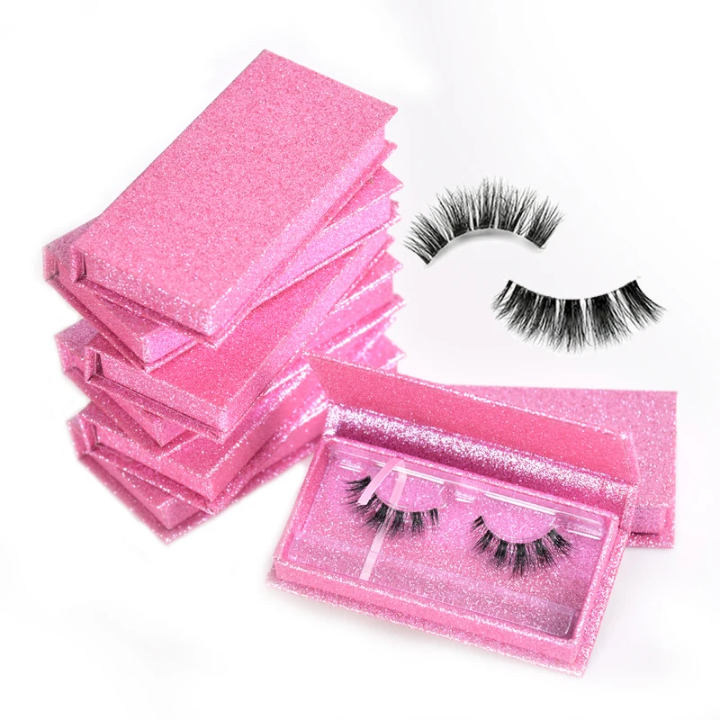 
Hot items 2020 private label 25 mm lashes 3d mink eyelashes vendor glitter pink lash boxes custom eyelash packaging 