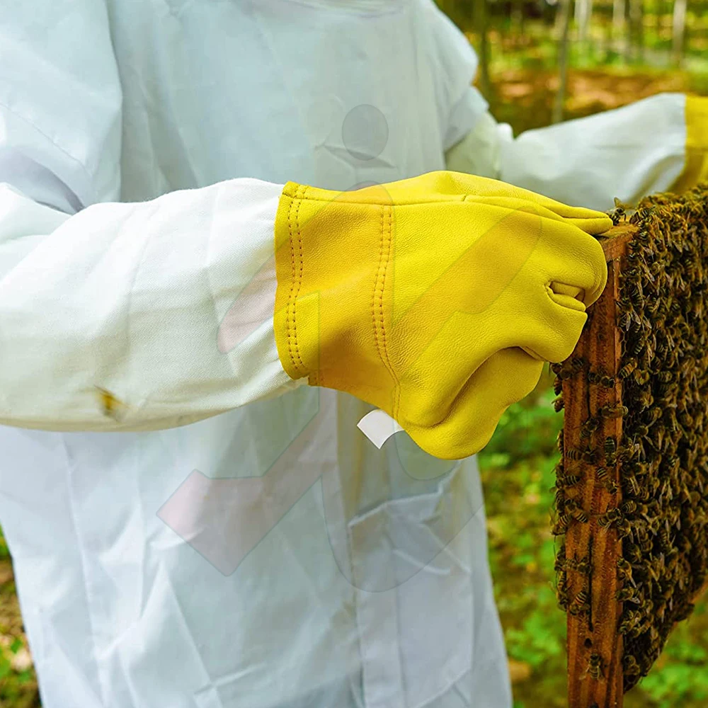 sheepskin beekeeping safety Long Sleeve Work GLOVES Bee Keeping Equipment for beekeeper 2 buyers