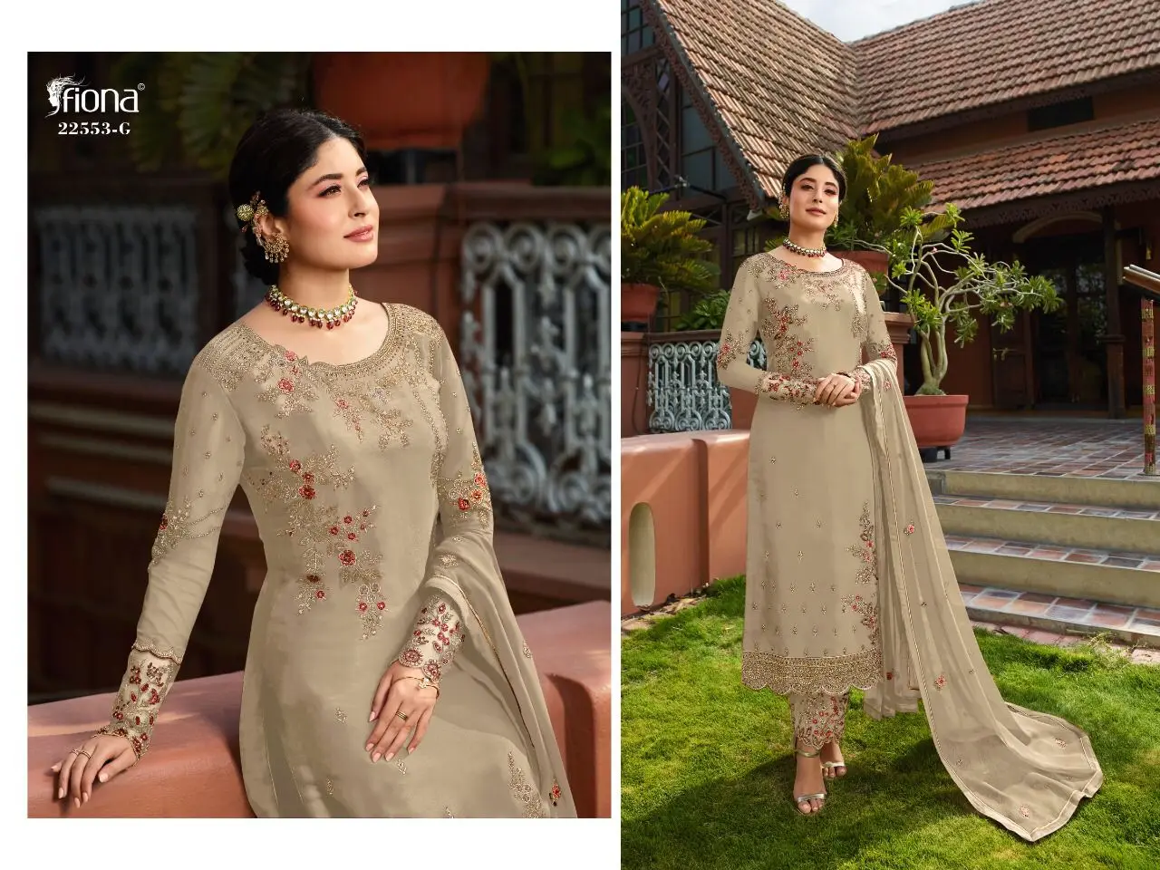 Stylish Georgette Salwar Kameez Suits With Heavy Floral Embroidery 2022