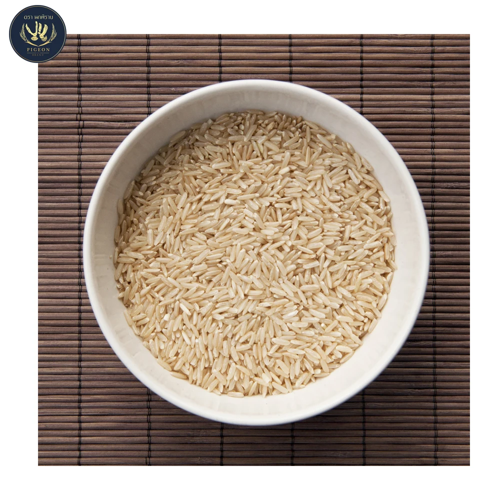 Высокое качество, бренд голубей, Коричневый тайский Hom Mali рисовый пакет в 1 кг, вакуумный мешок (20 мешков в картонной коробке)