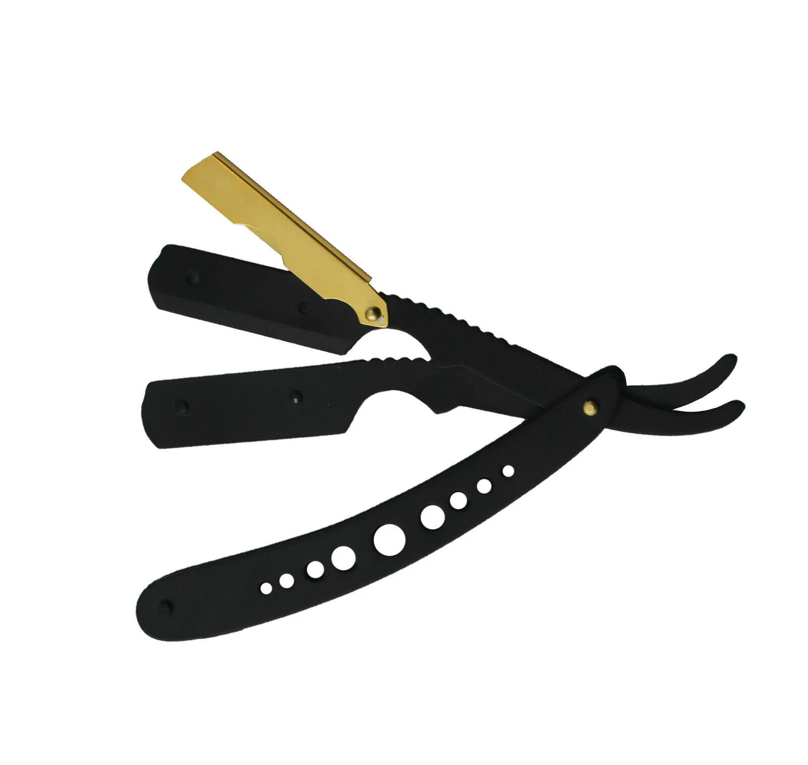 Barber Hair Shaving Razor professional Straight Single Edge Folding Black Steel Handle Shaving Knife Razor Cut Throat