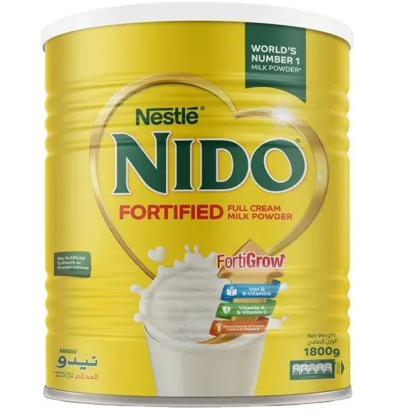 Fortified full Cream Nestle Nido Milk Available in Sizes.