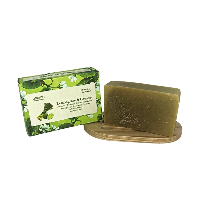Natural handmade Soap Lemongrass Soap natural Anti Acne Bright Smooth Moisturizing Relax Antioxidant Youthful body scrub