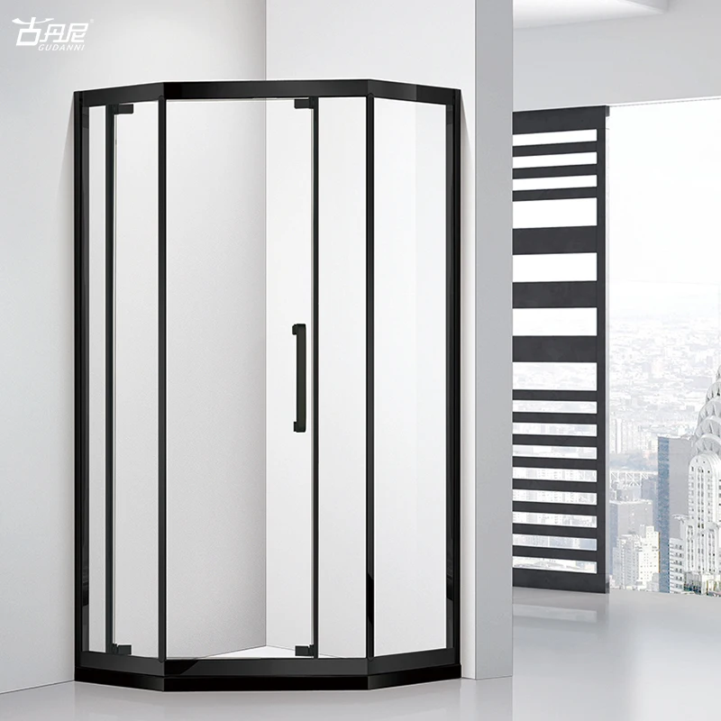 GUDANNI Waterproof tempered glass shower room enclosure bathroom square folding door