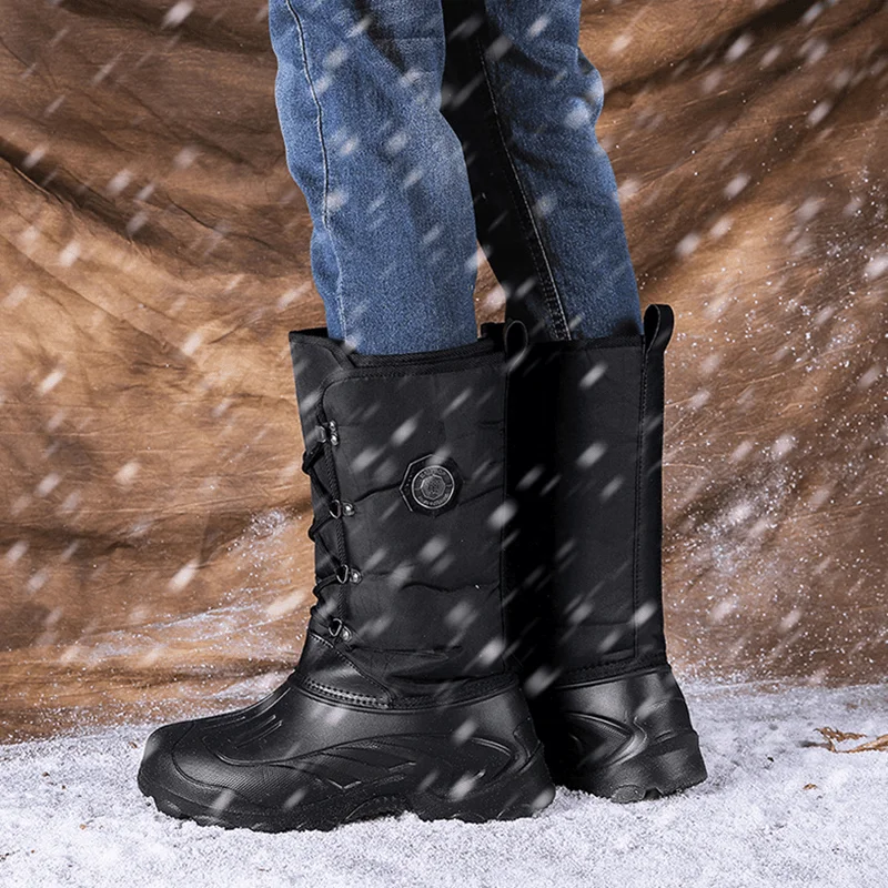 Good design hunting boots real full grain leather outdoor hiking waterproof boots for men and women winter outdoor warm wool