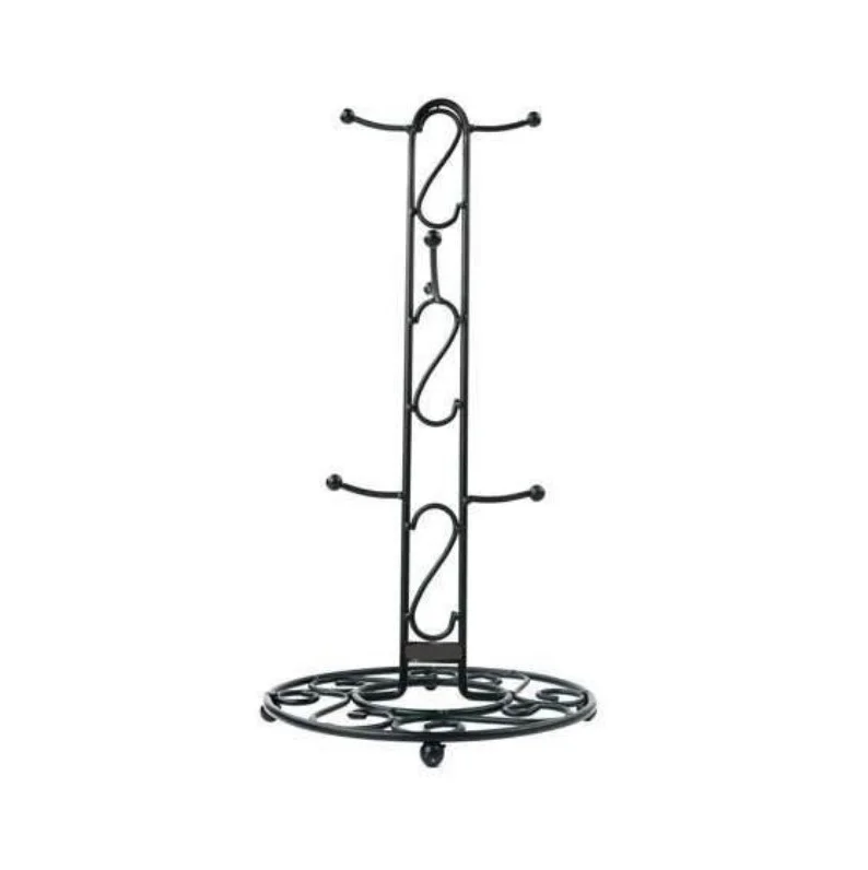 Green Color Metal 6 Hook Coffee Cup Dryer Kitchen Coffee Mug Tree Countertop Tea Cups Holder Stand Electroplating