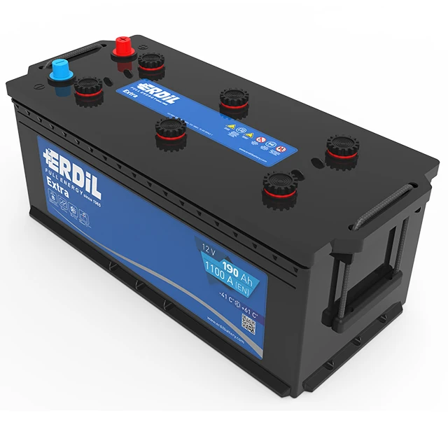 12 V 190 Ah Flat Heavy Duty Truck Battery Erdil Brand From Turkish Manufacturers D5 Box Type