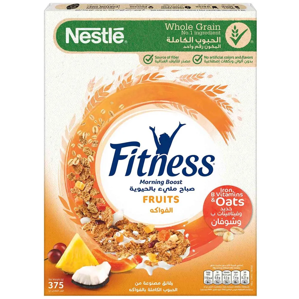 Хит продаж шоколадные хлопья для завтрака Nestle Fitness 375 г