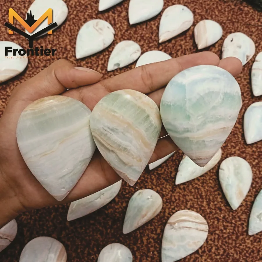 Высококачественный натуральный голубой кальцит ручной работы образец слезы полированный драгоценный камень OEM лечебный кристалл ремесло из Пакистана.