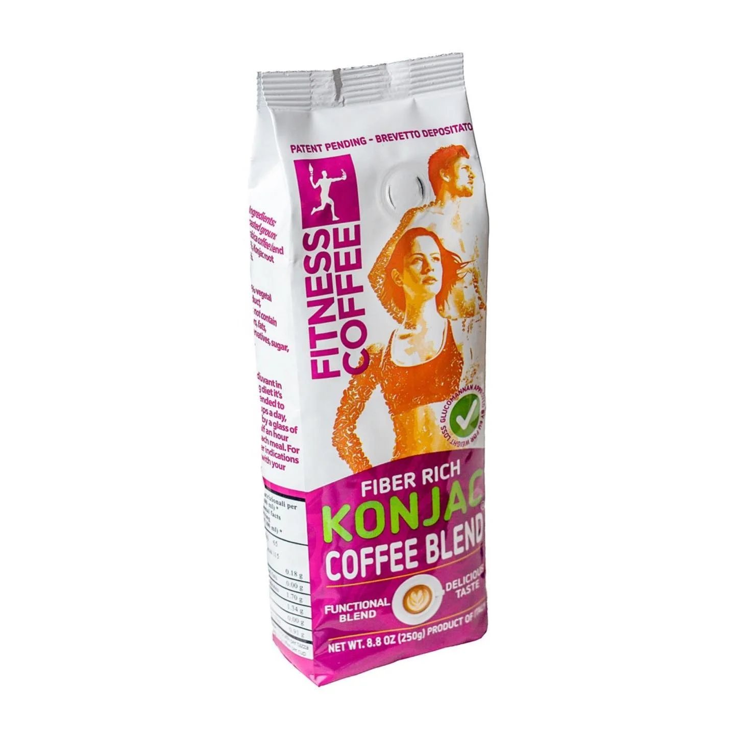 Coffee with glucomannan in bags of 250 g. Effective weight loss formula. Get fit now!