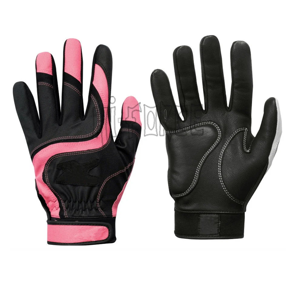Customized Leather Anti-slip Batting Gloves Leather Baseball Batting Gloves High Quality Baseball Team Player Gloves